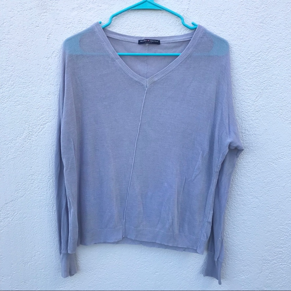 Brandy Melville V-Neck Knit Sweater